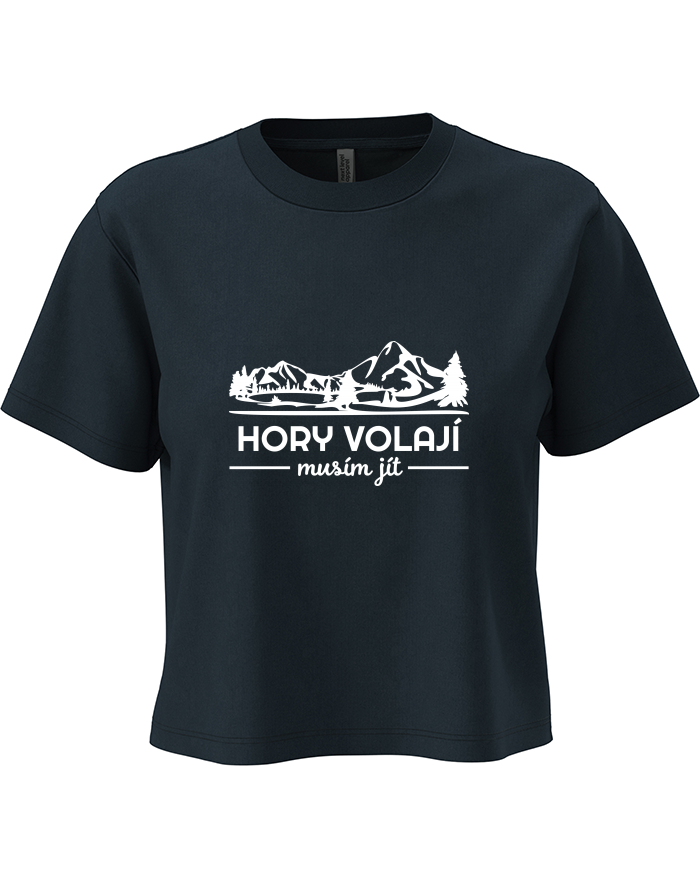 Dámský crop top Hory volají musím jít