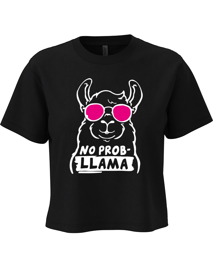 Dámský crop top No Prob-Llama