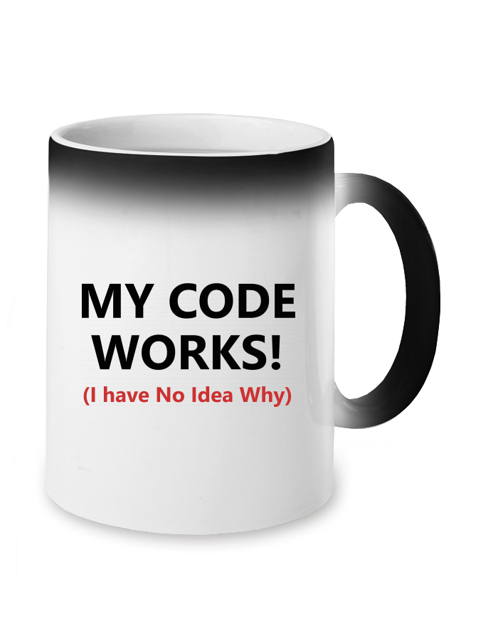 Magický měnící se hrnek My Code Works