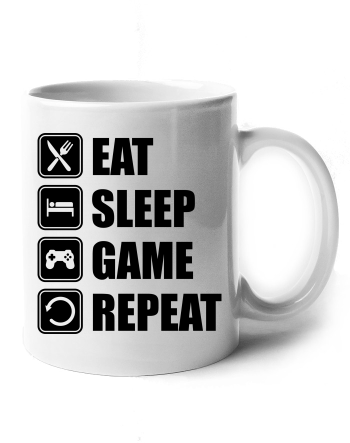 Keramický hrnek Eat, Sleep, Game, Repeat