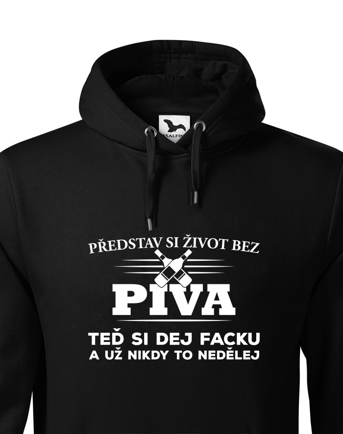 Pánská mikina s kapucí Život bez piva