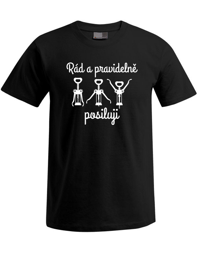 Pánské tričko Plus Size Rád a pravidelně posiluji