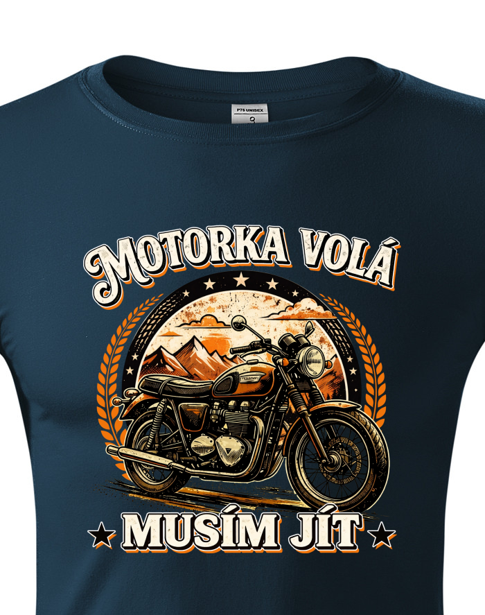 Motorka volá – unisex tričko s dlouhým rukávem