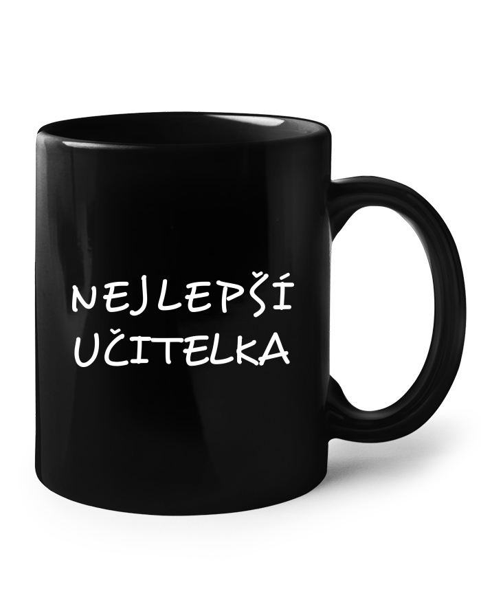 Keramický hrnek Nejlepší učitelka – černý