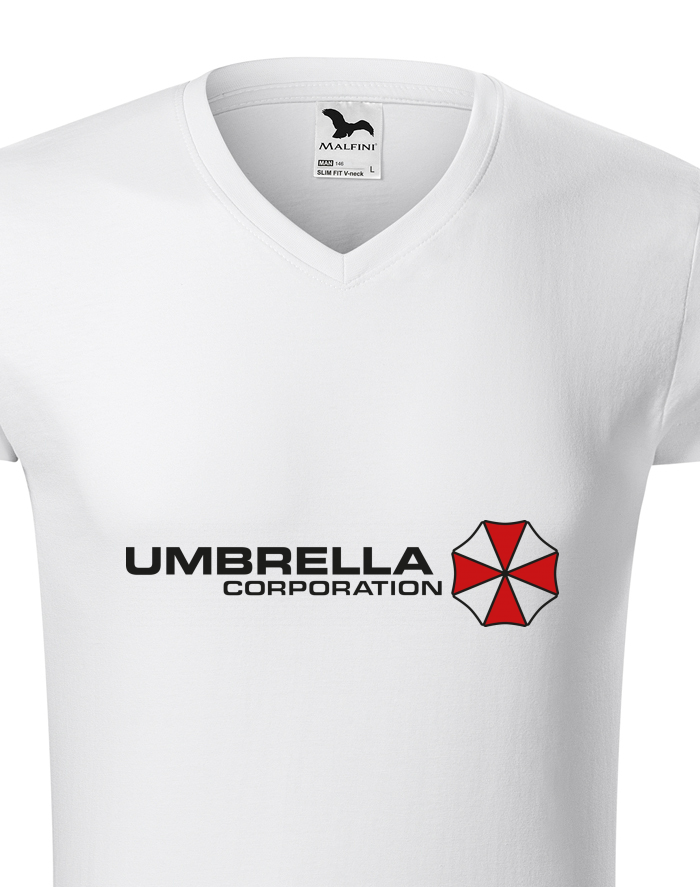 Pánské tričko s výstřihem do V Umbrella Corporation