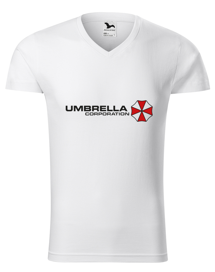 Pánské tričko s výstřihem do V Umbrella Corporation