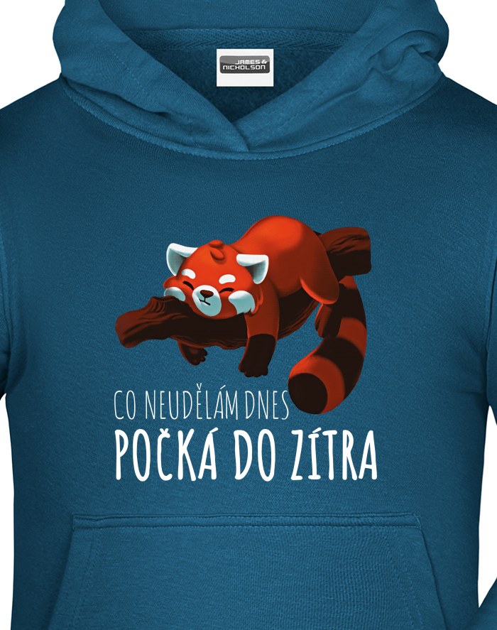 Dětská mikina s kapucí – Co neudělám dnes, pokud do zítra