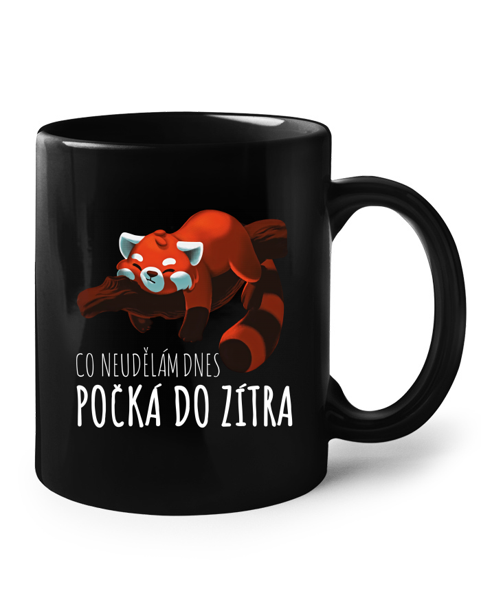Keramický hrnek černý Co neudělám dnes