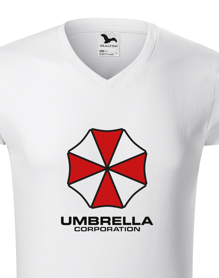 Pánské tričko s výstřihem do V Umbrella Corporation