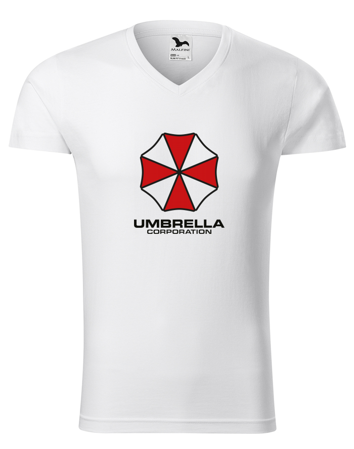 Pánské tričko s výstřihem do V Umbrella Corporation
