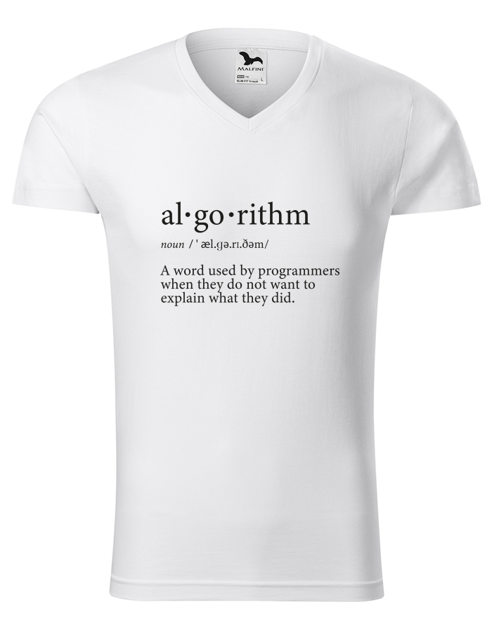 Pánské tričko s výstřihem do V Algorithm