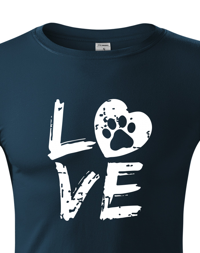 Dog Love – unisex tričko s dlouhým rukávem