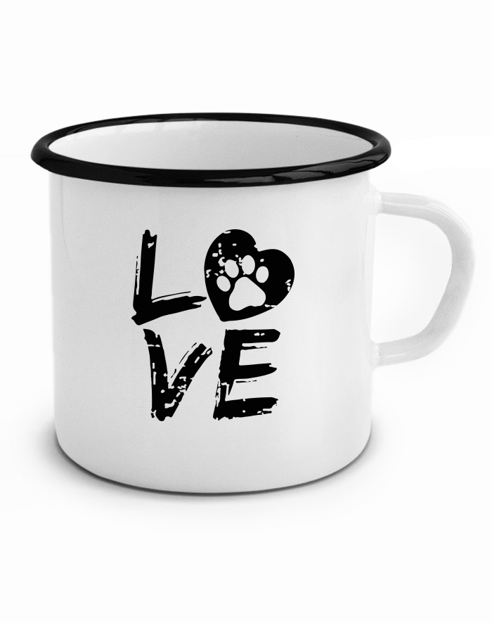 Plechový hrneček Dog Love