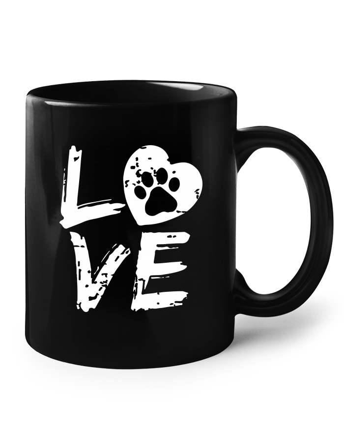 Keramický hrnek – černý Dog Love