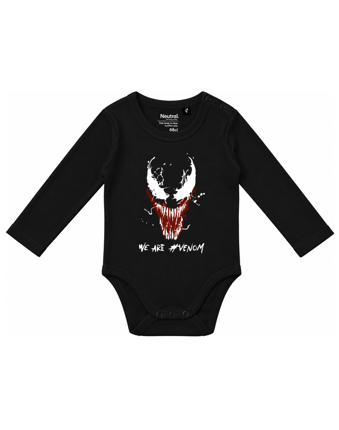 Dětské body s dlouhým rukávem z bio bavlny Venom od Marvel