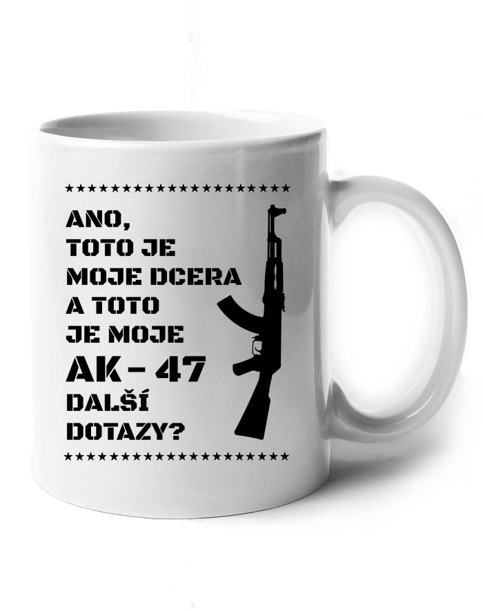 Keramický hrnek Dcera a AK-47