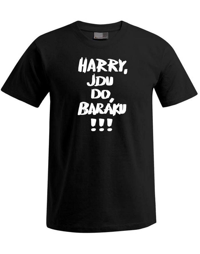 Pánské tričko Plus Size s krátkým rukávem Harry, jdu do baráku!!!