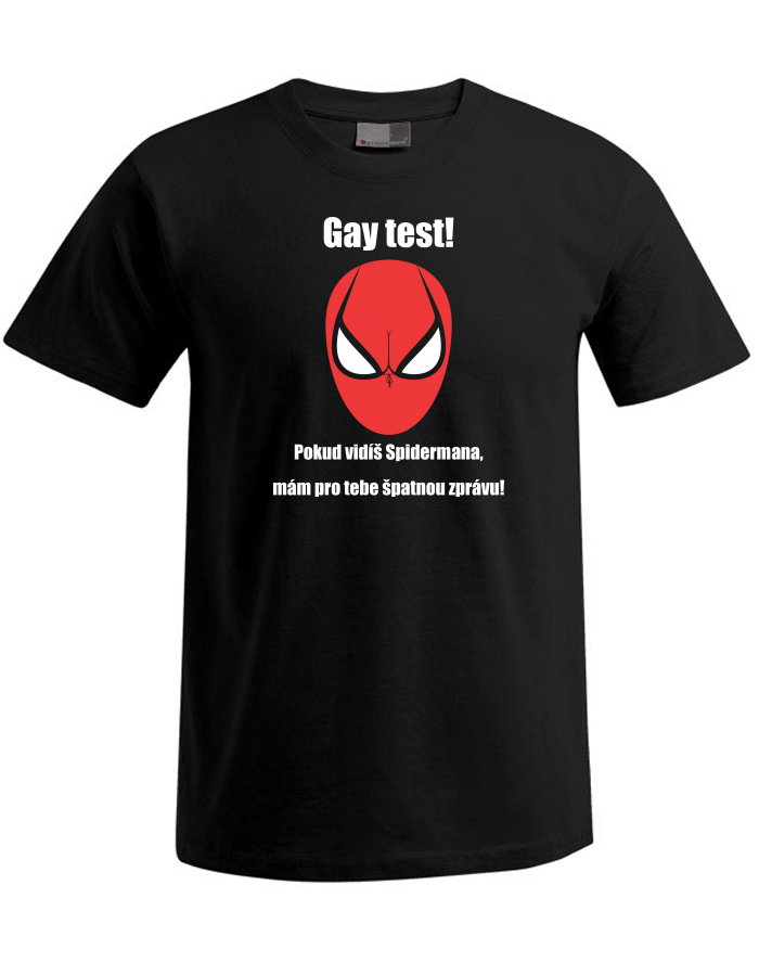 Pánské tričko Plus Size Gay test – Spiderman