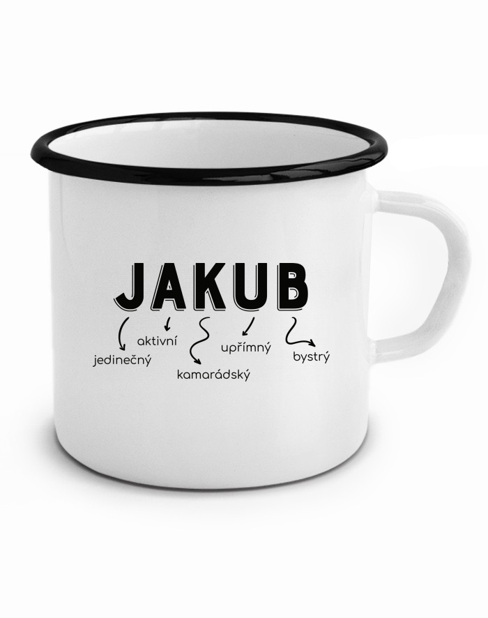 Plechový hrneček k svátku Jakub