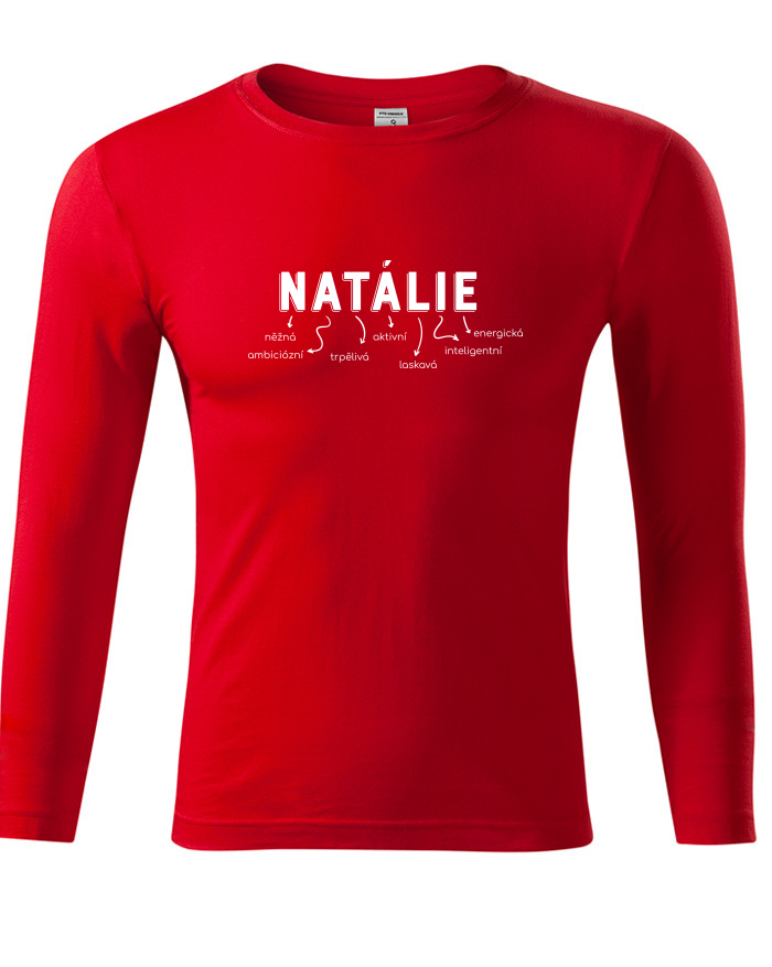 Unisex tričko s dlouhým rukávem – Natálie 25. prosince