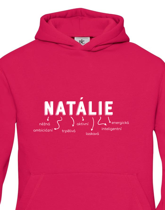 Dětská mikina s kapucí – Natálie, 21. prosince