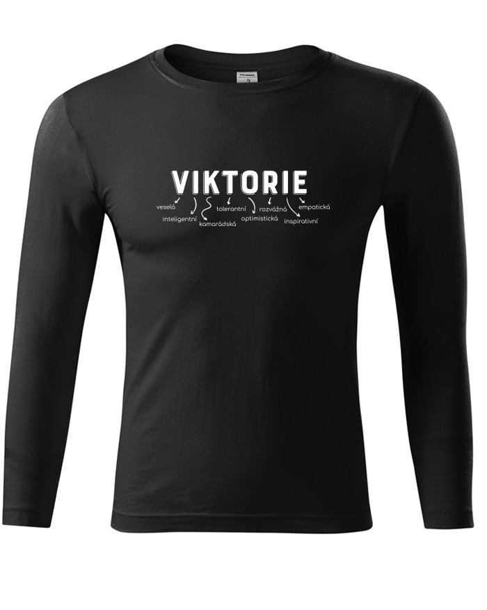 Unisex tričko s dlouhým rukávem – Viktorie