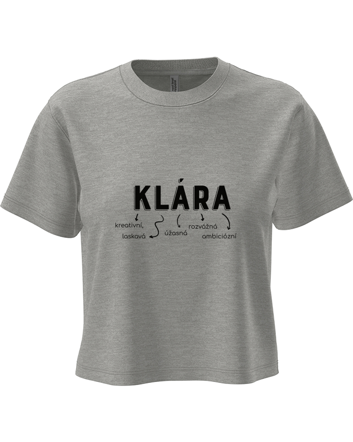 Dámský crop top k svátku Klára