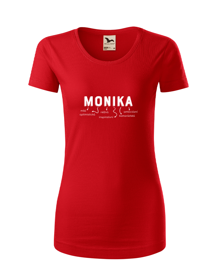 Dámské tričko z bio bavlny – Monika, ráda neztrácí čas