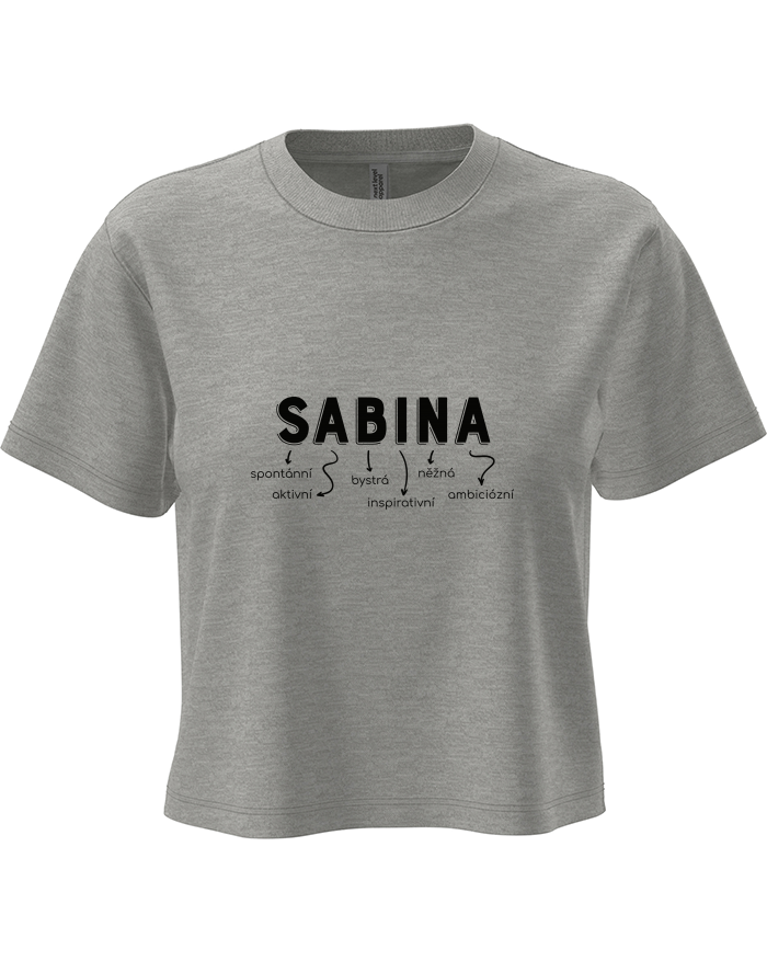 Dámský crop top Sabina – speciální, bystrá, nezkrotná