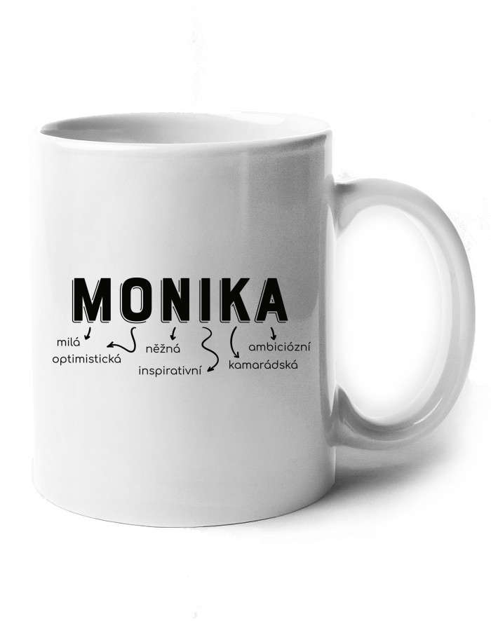 Keramický hrnek Monika – nejčastější odpověď na všechno