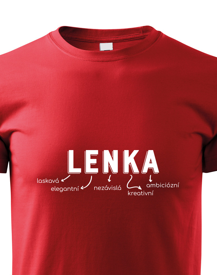 Dětské tričko Lenka – o skvělou kamarádku nezavazí