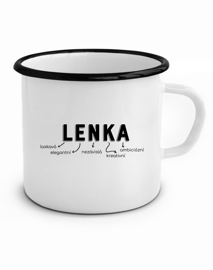 Plechový hrneček Lenka – o skvělou kamarádku nezavadíš