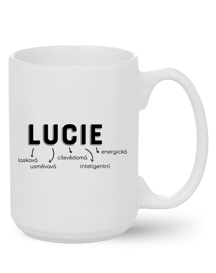 Keramický hrnek MAX – Lucie, úsměvová, inteligentní