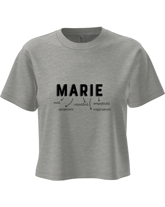 Dámský crop top k svátku Marie – milá, rozverná, empatická