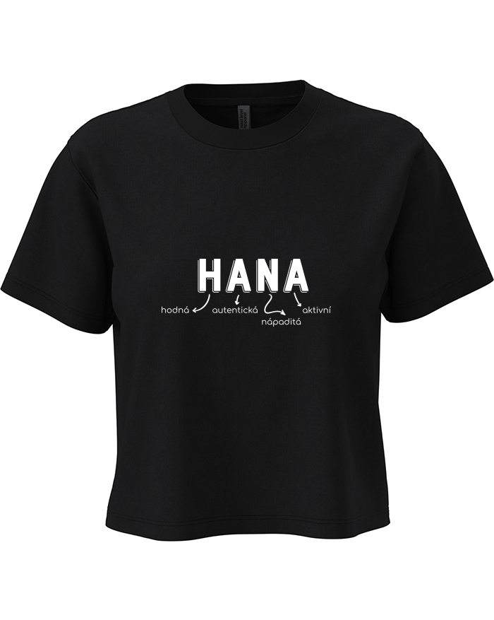 Dámský crop top Hana – rozená, autentická, akční, neodolatelná