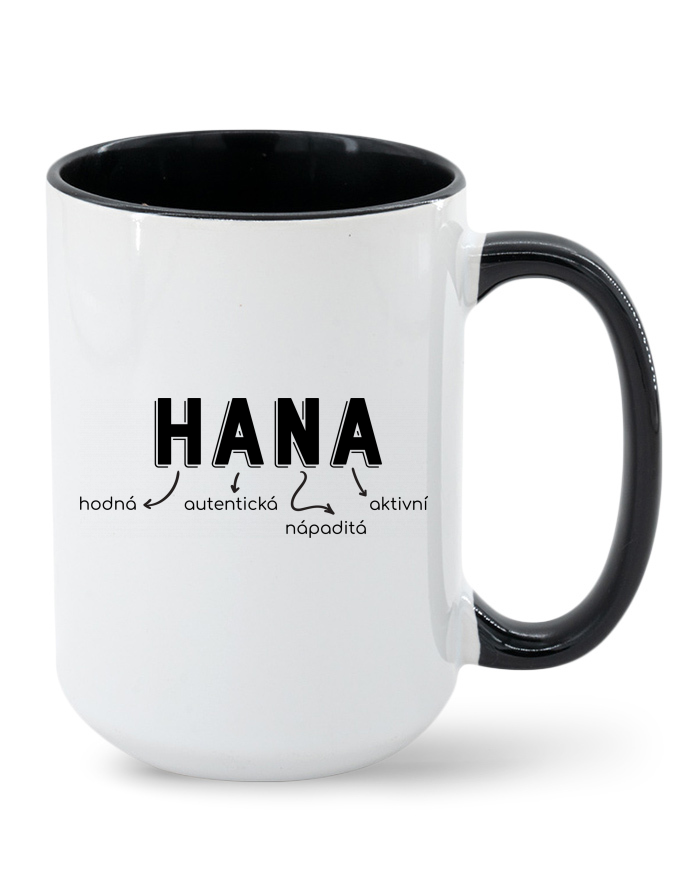 Keramický hrnek MAX Hana – rozená, autentická, akční