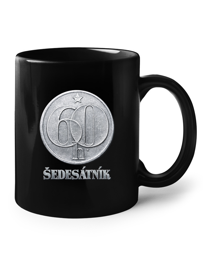Keramický hrnek – černý Šedesátník