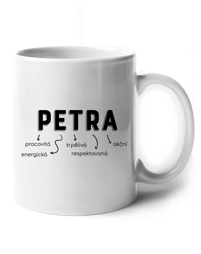 Keramický hrnek – Petra, pracovitá a vtipná