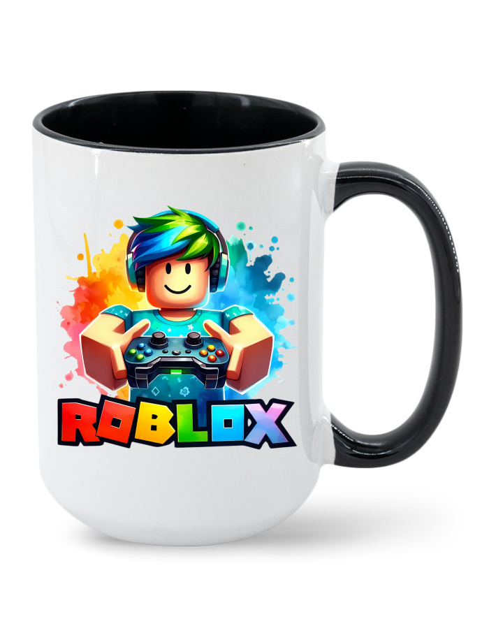 Keramický hrnek MAX Roblox 3 – barevný vnitřek a ucho