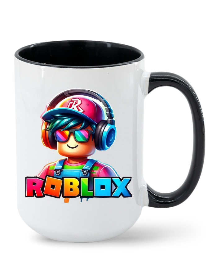 Keramický hrnek MAX Roblox 4 – barevný vnitřek a ucho