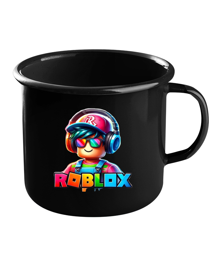 Roblox 4 – plechový hrneček černý