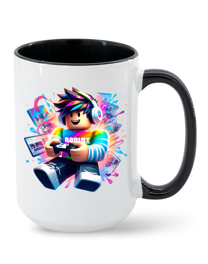 Keramický hrnek MAX Roblox 5 – barevný vnitřek a ucho