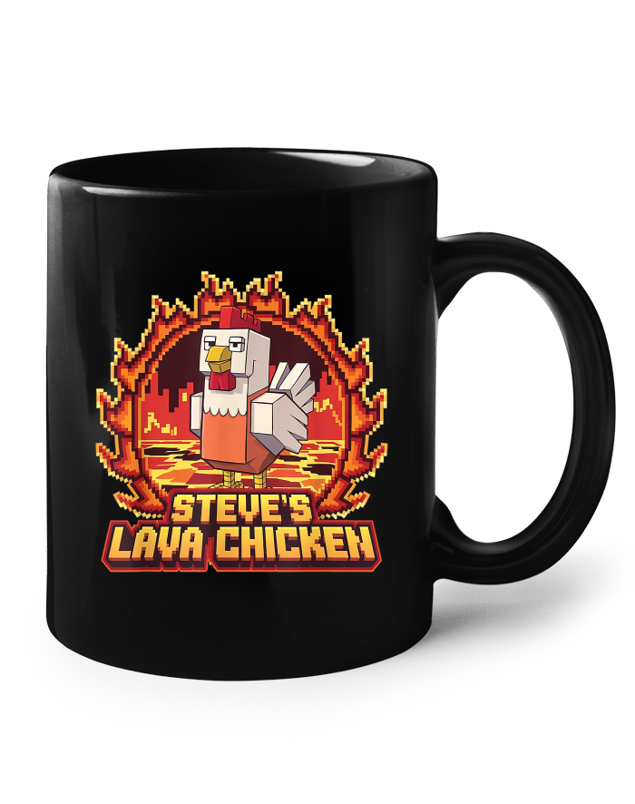 Keramický hrnek – černý – Steve´s Lava Chicken