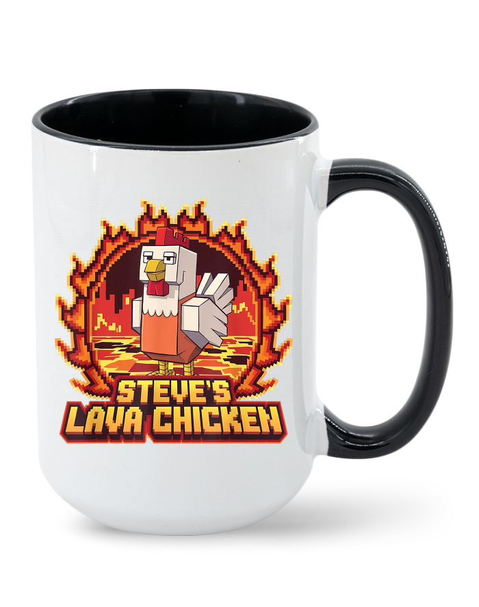 Keramický hrnek MAX Steve´s Lava Chicken – barevný vnitřek a ucho