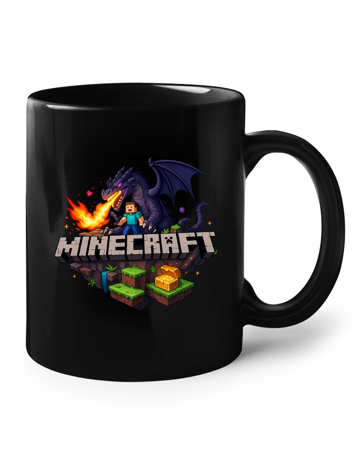 Keramický hrnek Minecraft 4 – černý