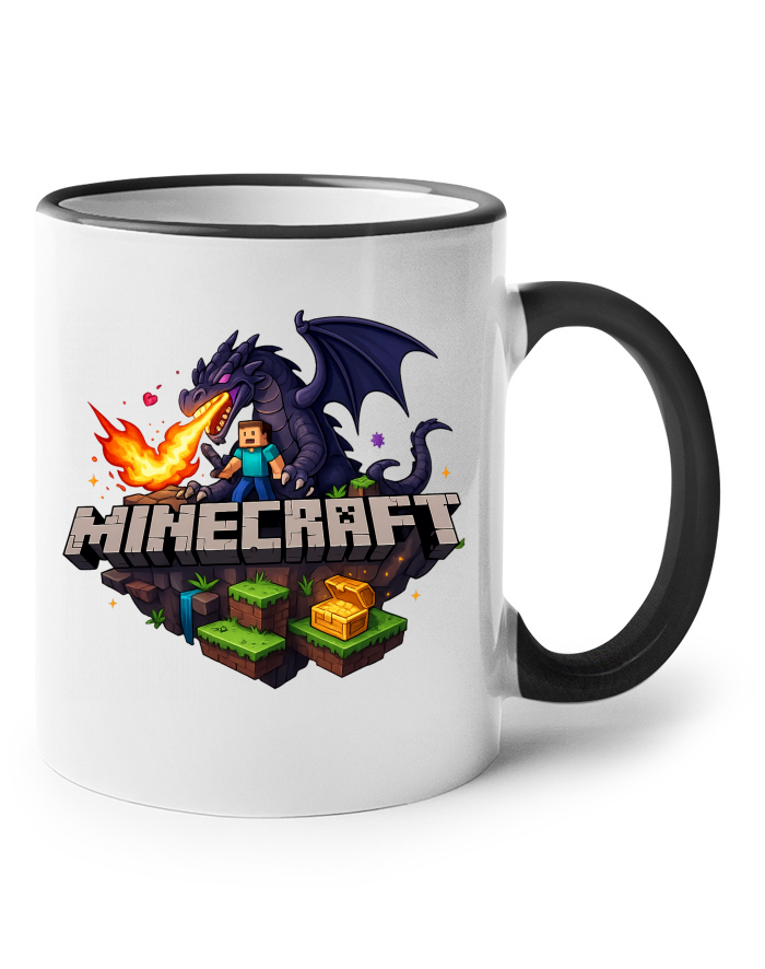 Keramický hrnek s barevným uchem Minecraft 4