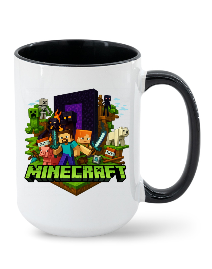 Keramický hrnek MAX Minecraft 3 - barevný vnitřek a ucho