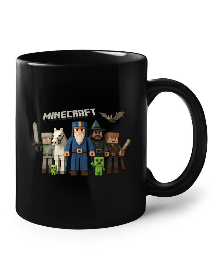 Keramický hrnek černý Minecraft 6