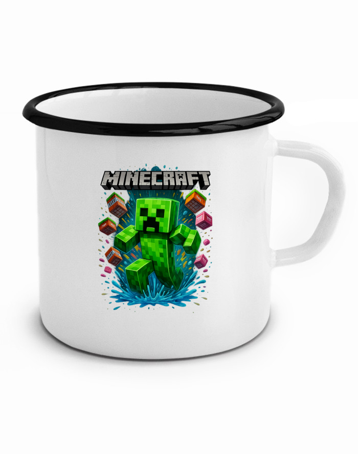 Plechový hrneček Minecraft Creeper