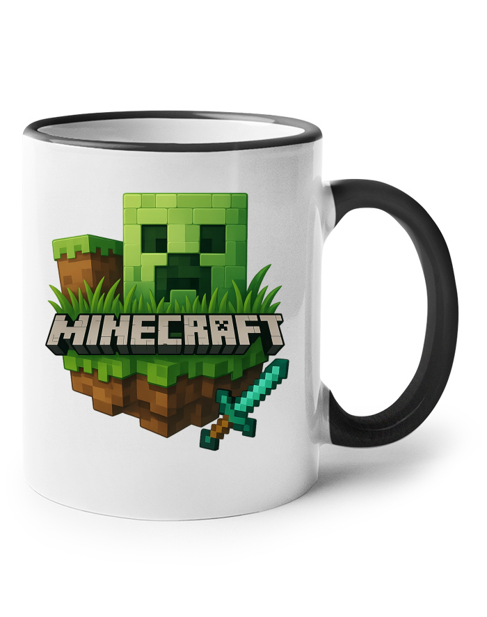 Keramický hrnek s barevným uchem Minecraft 5